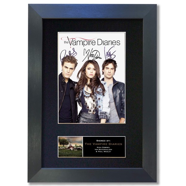 THE VAMPIRE DIARIES Mounted Signed Photo Reproduction Autograph Quality Print A4#348