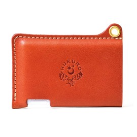 HUKURO Mintia Case, Men's, Women's, Tochigi Leather, Made in Japan, orange