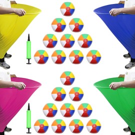 Granny Pants Yard Game Sets Oversized Granny Pants Outdoor Game 4 Pcs Freaky Party Games Pants with 20 Bouncy Balls for Adults Kids Yard Family Reunion Backyard Parties Field Day
