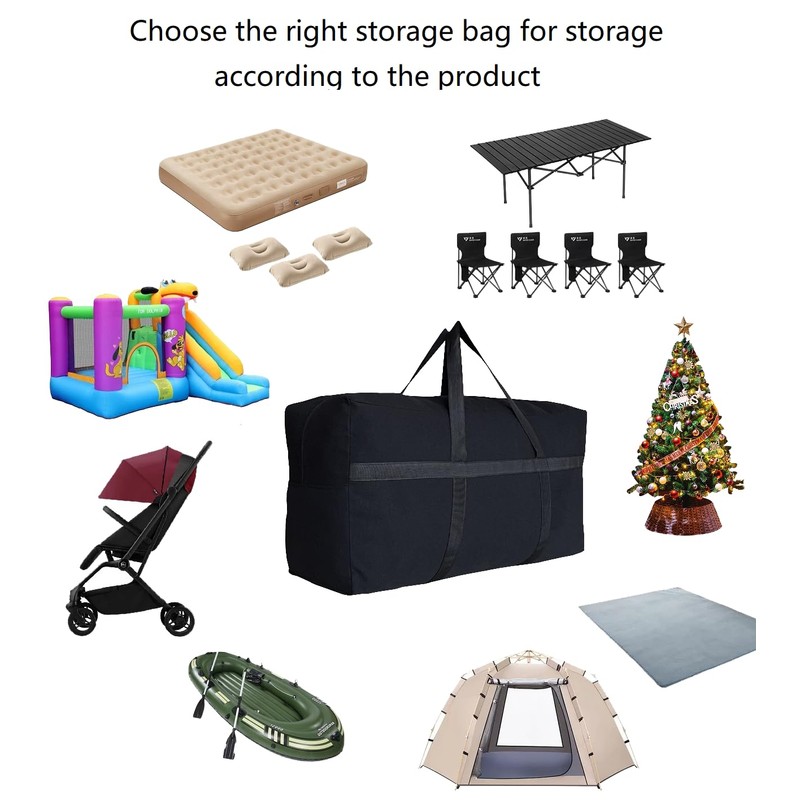 YiKitHom Extra Large Storage Duffle Bag for Travel, Black Oversized