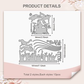 WADORN 2 Stück Musikband Stanzformen Aus Karbonstahl, Musikdarbietungen Metall Stanzschablonen Musiknoten Metall Prägeschablone Stanzvorlage Für DIY Scrapbooking Basteln