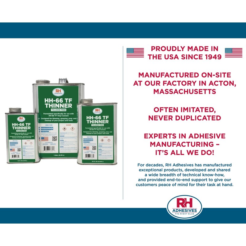 HH-66 Toluene Free Thinner, 32 oz. can - RH Adhesives