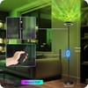 GOEBLESON LED Floor Lamp with RGB Galaxy Projector, 18W Double