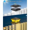 Ofuray Solar Post Cap Lights,4Pack Fence Deck Post Cap Solar
