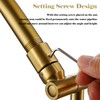 TreaZieo 13-Inch Shower Head Arm, Gold, Stainless Steel, Adjustable, Locking
