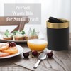 JILLICK Mini Trash Can with Lid, Metal Small Tiny Mini