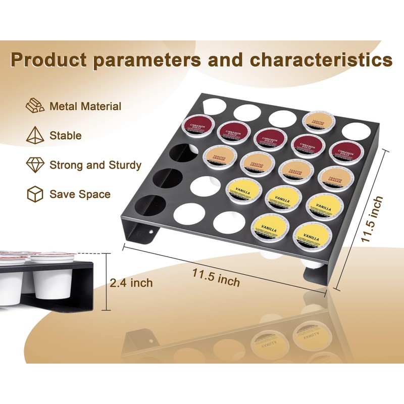 MyLifeUNIT K Cup Organizer Drawer Countertop Wall Mounted K Cup