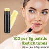 100 Pack Lip Balm Tubes with Filling Tray,Spatula & Stickers