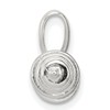 Sterling Silver Barbell Charm Pendant Weightlifting