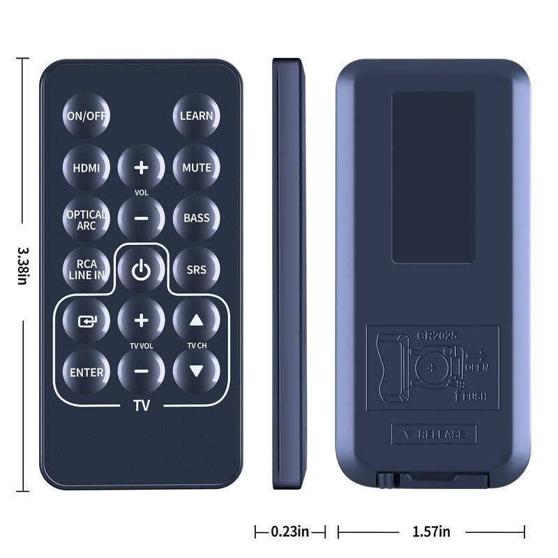 New Replacement Remote Control for Maxell MXSB-252 Digital Soundbar TV