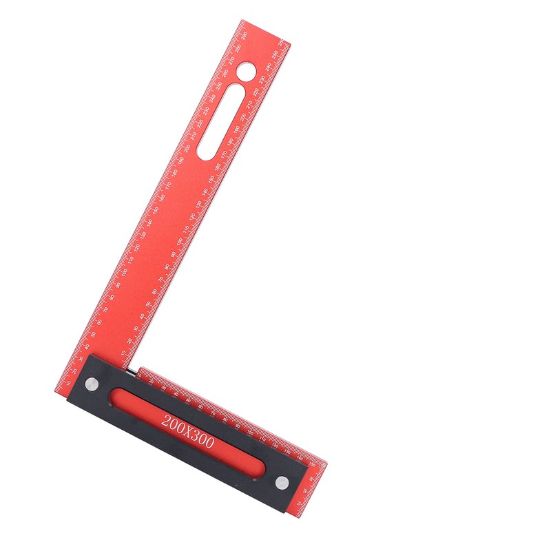 Woodworking Square 300x200mm L Shape Aluminum Alloy Framing Square with