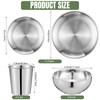 Jinei 24 Pcs 304 Stainless Steel Dinner Set Include 12