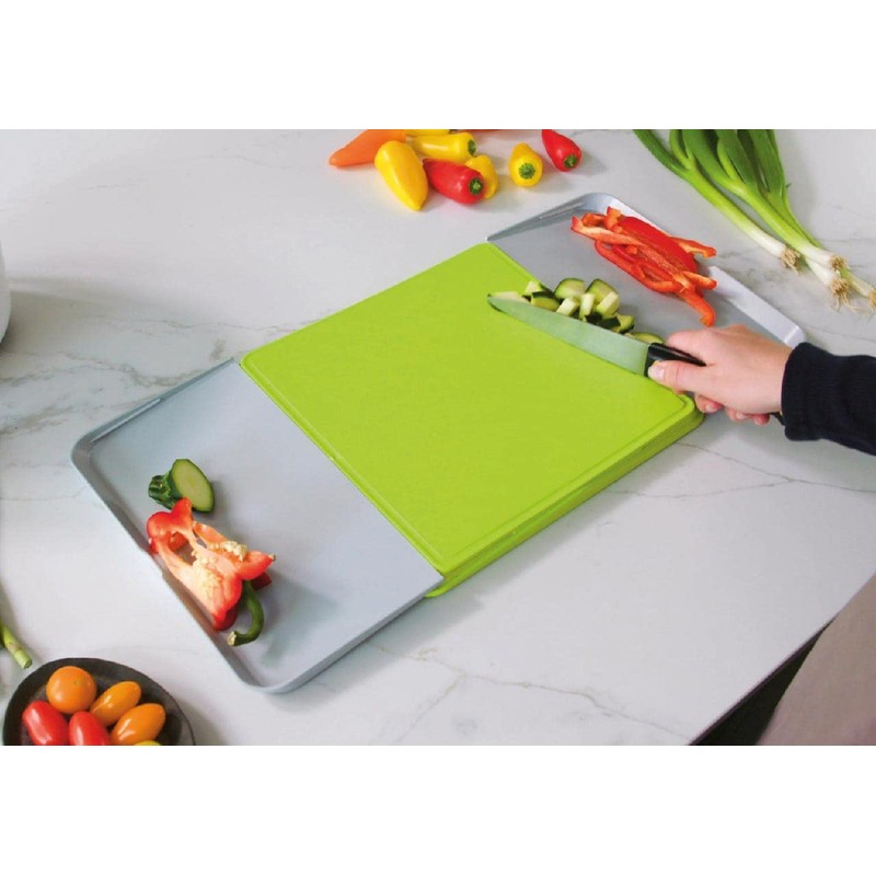 Addis Chop & Swipe Chopping Board with easy pour side