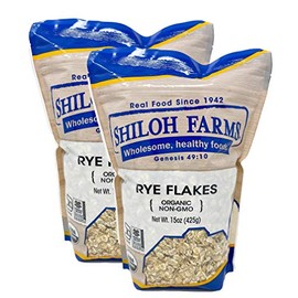 Shiloh Farms - Organic Non GMO Rye Flakes 15 ounces - 2 Pack