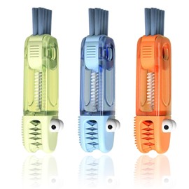 KDSSYFT Water Bottle Crevice Brush Set of 3 3 in 1 Multifunctional Rotatable Cleaning Brush for Baby Bottles, Water Bottles, Cups, Cleaning Brush, Easy to Store, Suitable for Kitchen Deep Narrow Mouth