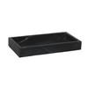 houseproud Strict Marble Rectangular Tray, Black, with Raised Rim