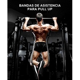 HAPBEAR Bandas de Asistencia para Dominadas - Juego de 5 Bandas de Resistencia para Ejercicio, Estiramiento, Fisioterapia y Entrenamiento - Incluye Gu