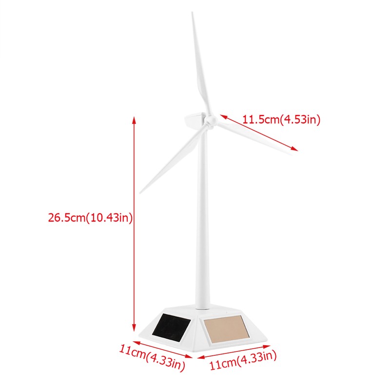 Solar Powered Wind Mill Model Desktop Decor Craft Kids Children