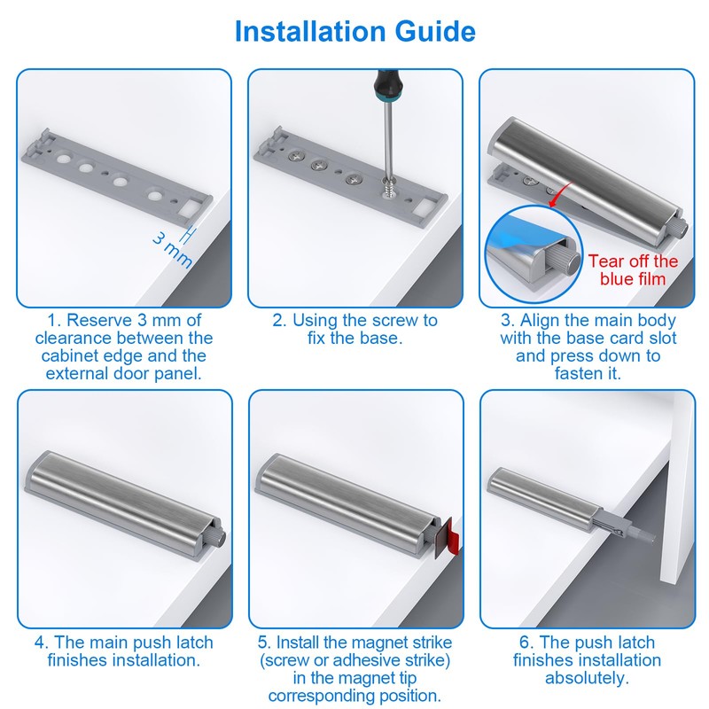 Cabinet Latch Magnetic Push Catch for Jiayi 20 Pack Push