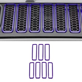 RT-TCZ for Jeep JL Hood Vents Cover Trim Purple for Jeep Wrangler JL JLU Gladiator JT 2018-2024 Purple Exterior Accessories 7pcs