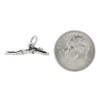 LGU Sterling Silver Oxidized Tiny 3D Female Diver Swimmer Charm