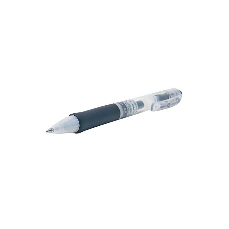 Dong-A Q-Knock Retractable Gel Ink Pen, 0.5mm, Dozen Box, Black