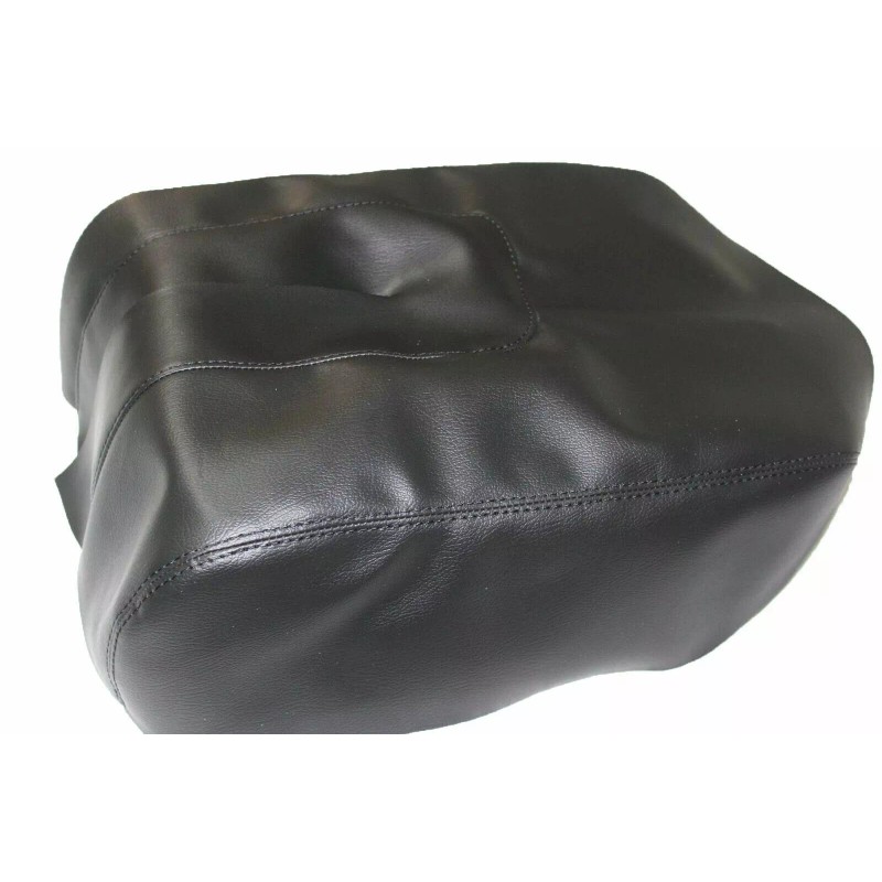 Kar Designers Black Real Leather Center Console Lid Cover For