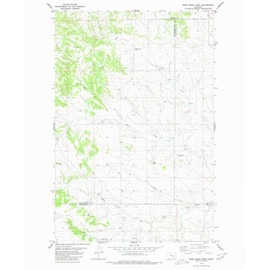 YellowMaps Weed Creek West MT topo map, 1:24000 Scale, 7.5 X 7.5 Minute, Historical, 1980, Updated 1980, 26.9 x 22.1 in - Polypropylene