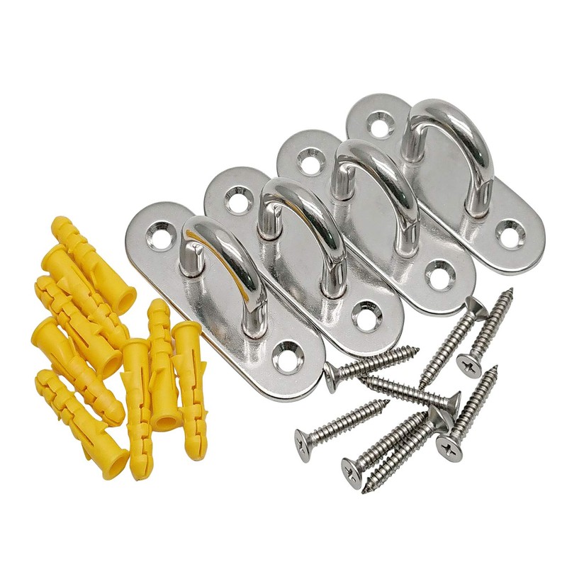 4 Pcs 3.1 Inch 304 Stainless Steel Ceiling Hooks Pad