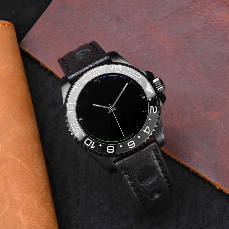 BISONSTRAP Rally Men's Leather Watch Strap Width 18 mm 20