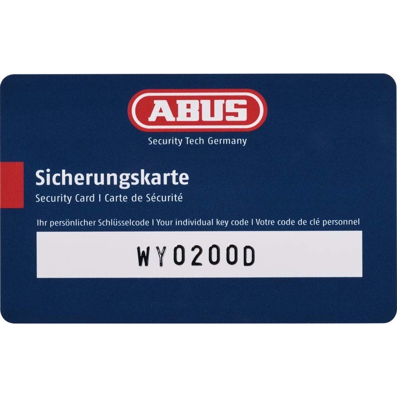 ABUS 79655 Brass Padlock with Security Card, Standard Bracket, 50mm