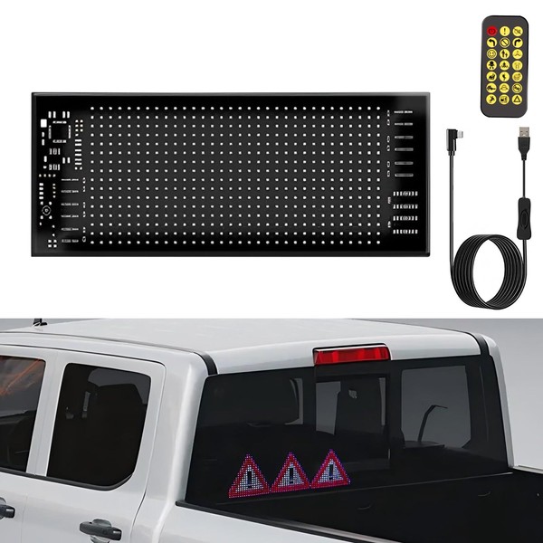 Diamall LED Sign for Car with Bluetooth APP Control, 6.7''