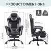 FelixKing PU Gaming Chair Racing Ergonomic Design W/ Footrest USB