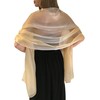 Central Chic Silky Iridescent Pashmina Wrap Stole Shawl For Weddings