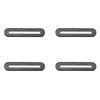 4Pcs Black Slotted Brace,Flat Straight Brace Brackets,Adjustable Corner Code,Stainless Steel