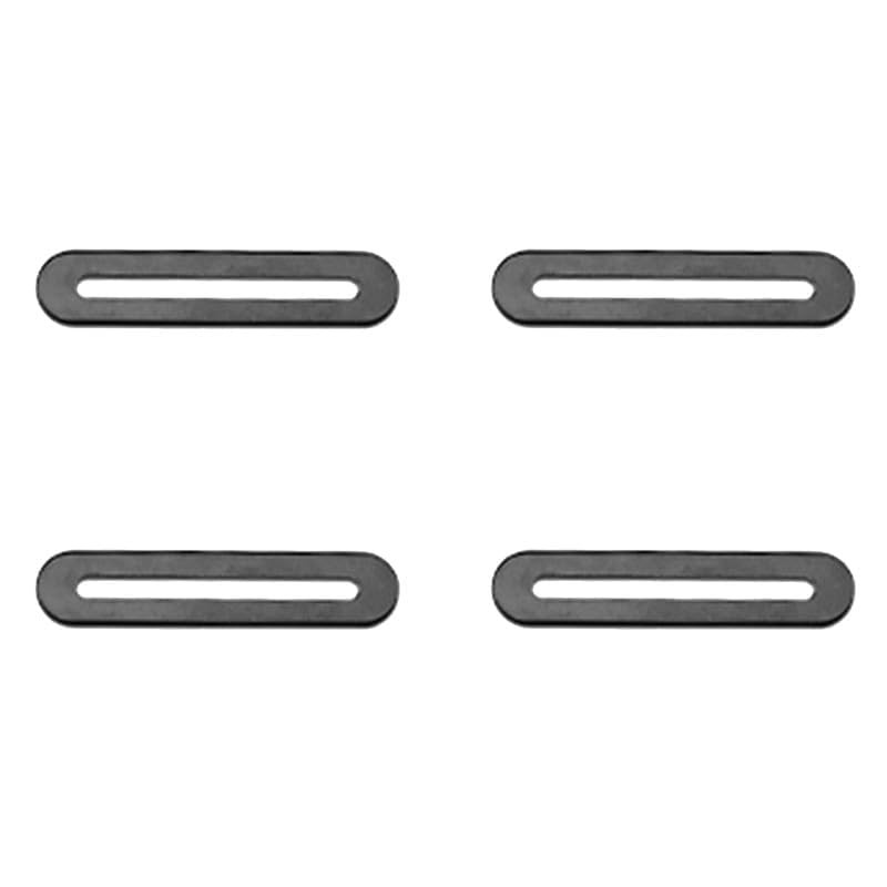 4Pcs Black Slotted Brace,Flat Straight Brace Brackets,Adjustable Corner Code,Stainless Steel