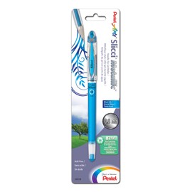 Pentel Arts Slicci Metallic 0.8 mm Needle Tip Gel Pen, Metallic Blue Ink, 1 Pack (BG208BPMC)