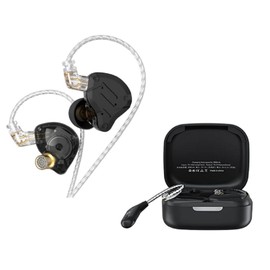 KZ ZS10 PRO X in Ear Monitor 4BA+1DD IEM and KZ AZ09 Bluetooth 5.2 Module IEM Bluetooth Adapter