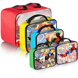 EVNYCOS 5Pcs PVC Storage Bags,Transparent Tote Bag, Clear Bag for Gym Concert Sports