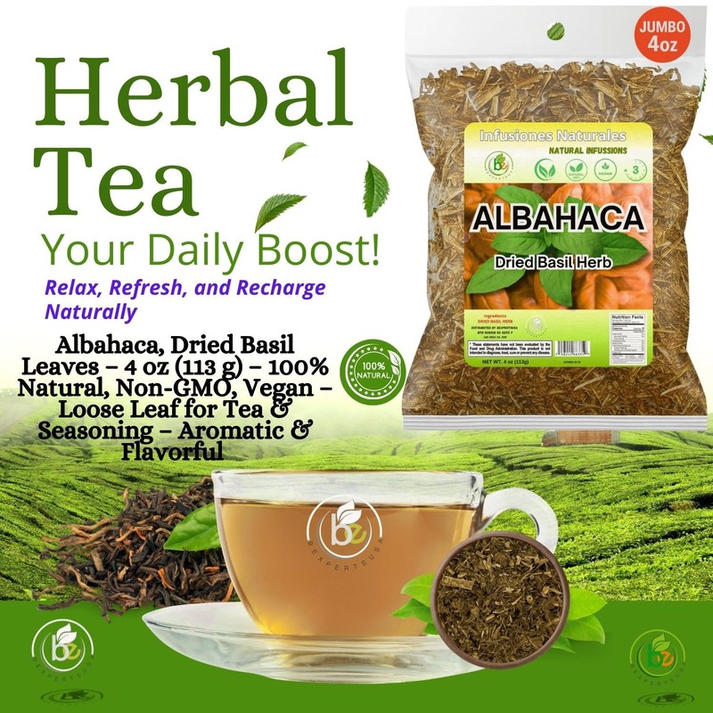 Albahaca Seca para Té y Condimento(Dried Basil Leaves – 4