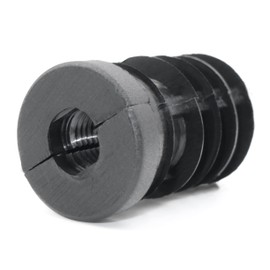Design61 8 x threaded plugs, adjustment plugs for round pipes with plastic thread, M10, diameter 20 mm, 1.5-2 mm, wall thickness