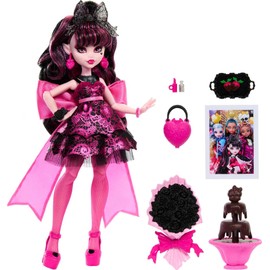 Monster High Draculaura Doll in Monster Ball Party Dress with Themed Accessories Like Chocolate Fountain