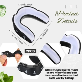 Yaomiao 2 Pcs Cross Mouth Guards Christian Teeth Armor Sport Game Guard with Case Religious Mouth Guards for Baseball Football Lacrosse Basketball Rugby Boxing Taekwondo(Black & Cross,Youth)