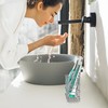 HBlife Small Toothbrush Holder for Bathroom, 5 Slots Silver Stainless