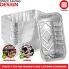 ReadySteadyServe Pack of 50 Aluminium Foil Food Containers with Lids
