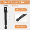 Unbranded 3/8 Impact Socket Adapter, 5Packs 1/4" Inch to 3/8"