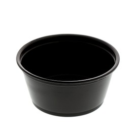 AmerCare Poly Black Portion Cup, 3.25 Oz, Case of 2500