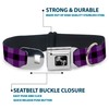 Buckle Down Seatbelt Buckle Dog Collar - Buffalo Plaid Black/Purple