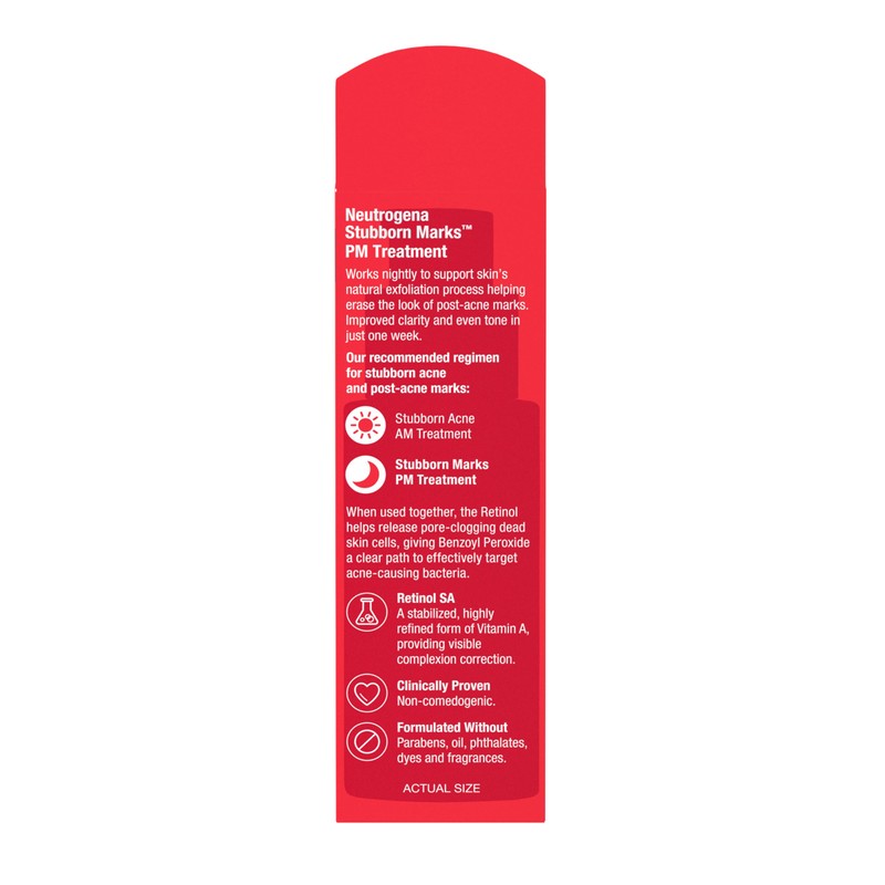 Neutrogena Retinol SA, Stubborn Marks PM Treatment, Face-Exfoliating Treatment to