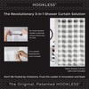 Hookless Cabana Stripe Shower Curtain with Peva Liner